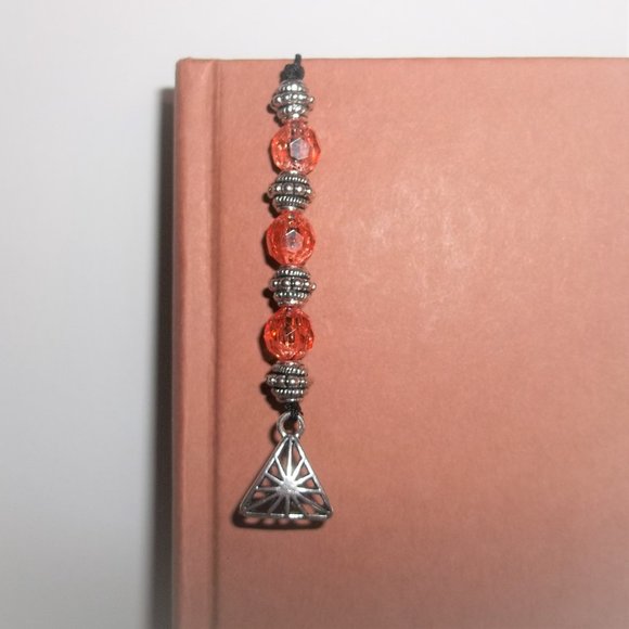 New Bookmark Bookmarker Handmade Beaded Book Thong Marker Gift Idea Reading 8205 - Picture 3 of 11